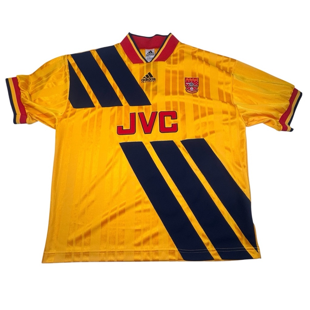 !! SOLD !!! Soccer Jersey Men Medium Yellow Originals Arsenal Away 1993/94 Retro